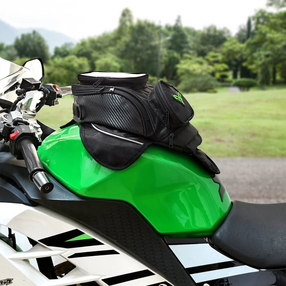 Motorcycle Tank Bag Oil Fuel Bag Magnetic Moto Saddle Luggage GPS Phone Bag Bigger Window Suitcase