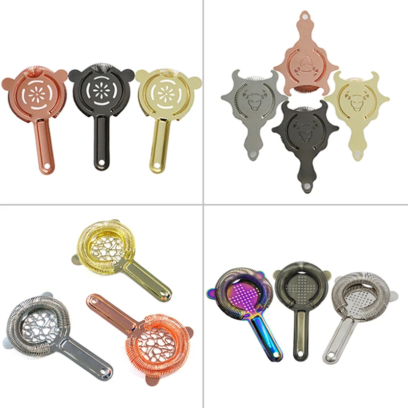 Bar Straine ice filter variety of styles convenient filter Professional  bar tools Stainless Steel Julep Strainer