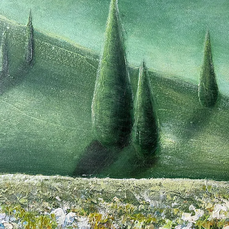 Framed Landscape Wall Mountains Nature Landscape Oil Painting Canvas Aesthetic Decorative Painting Kitchen Bedroom Living Room