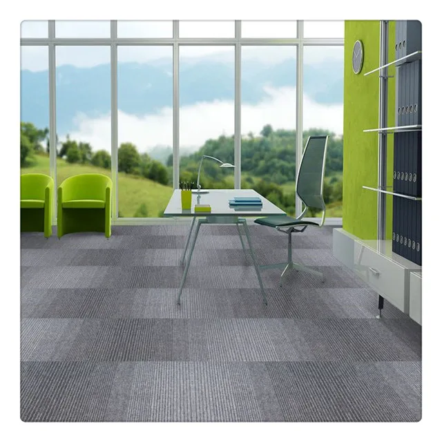 Good Price Guangzhou Office Carpet Tiles Whole Stripe Pattern Design  Office Floor Tiles