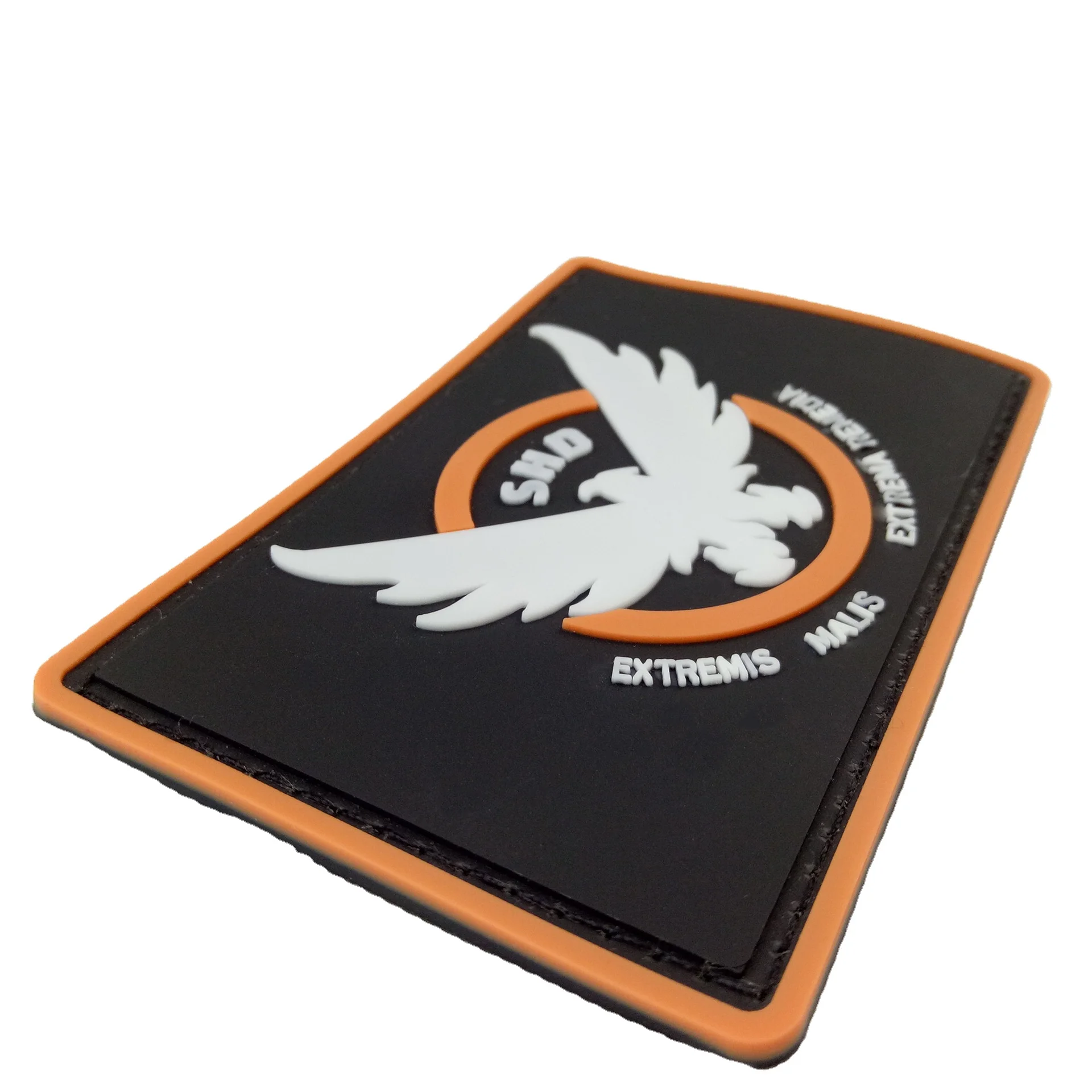 Custom Rubber Logo 3d Patches Clothes Garment Embossed Silicone Patches Tactical Soft Labels Rubber Pvc Patch