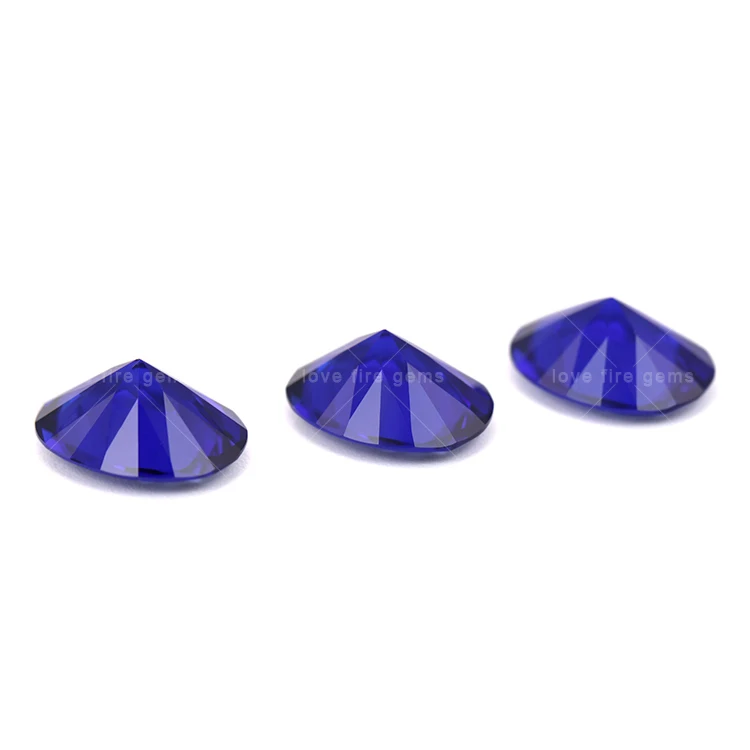6*8mm 3A good quality 123# sapphire blue oval cut synthetic loose nano gems
