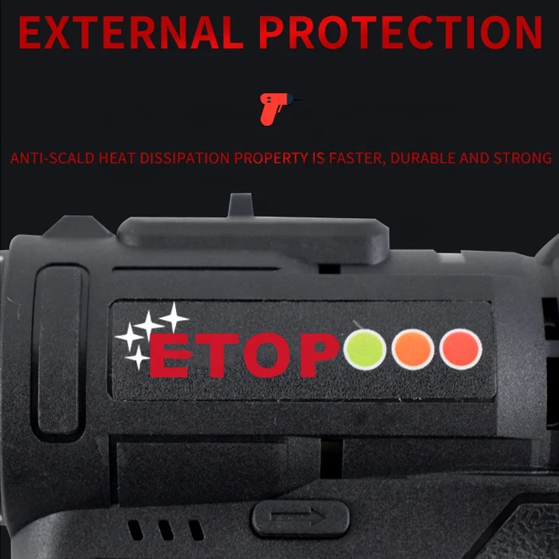 ETOP  Professional Power Tool Wholesale   18v  Power tTools Kit Electric Drill Hand Tool nail Kit