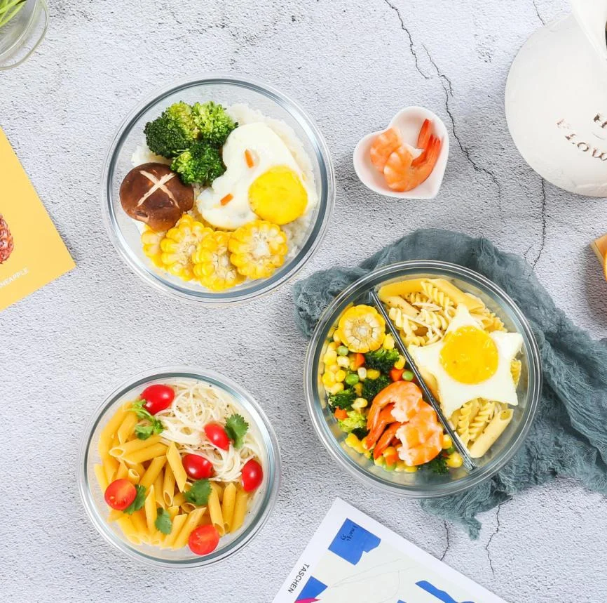 Hot Product   glass crisper Round food storage container with lid