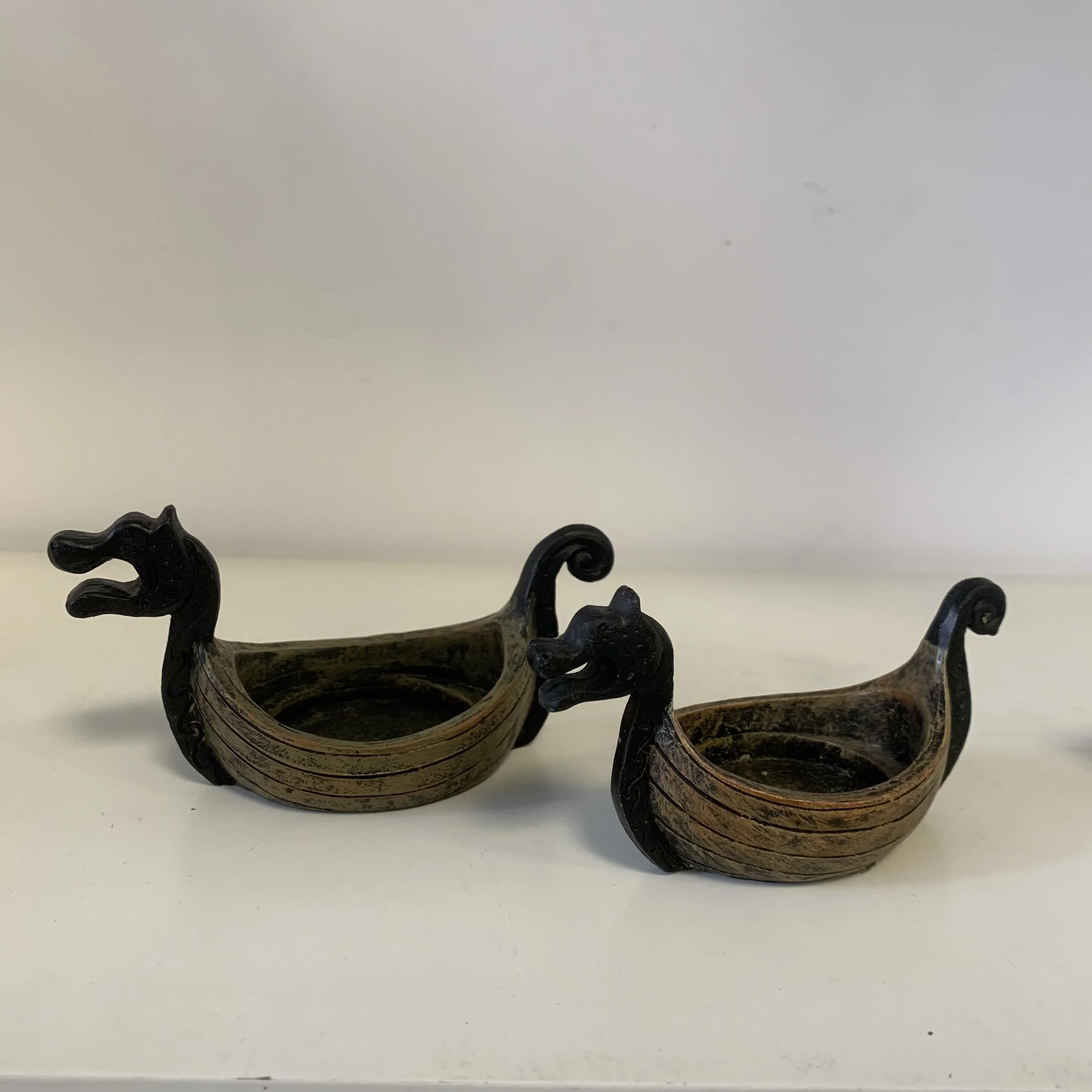 Traditional Handmade Viking Boat Dragon candle holder for Home Decor