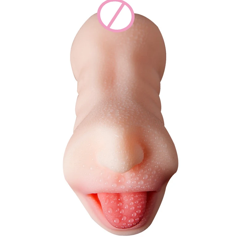 2022 Hot Selling Realistic Mouth Pussy Deep Throat With Tongue Pennis Massager TPE Artificial Vagina Male Masturbator Sex Toys