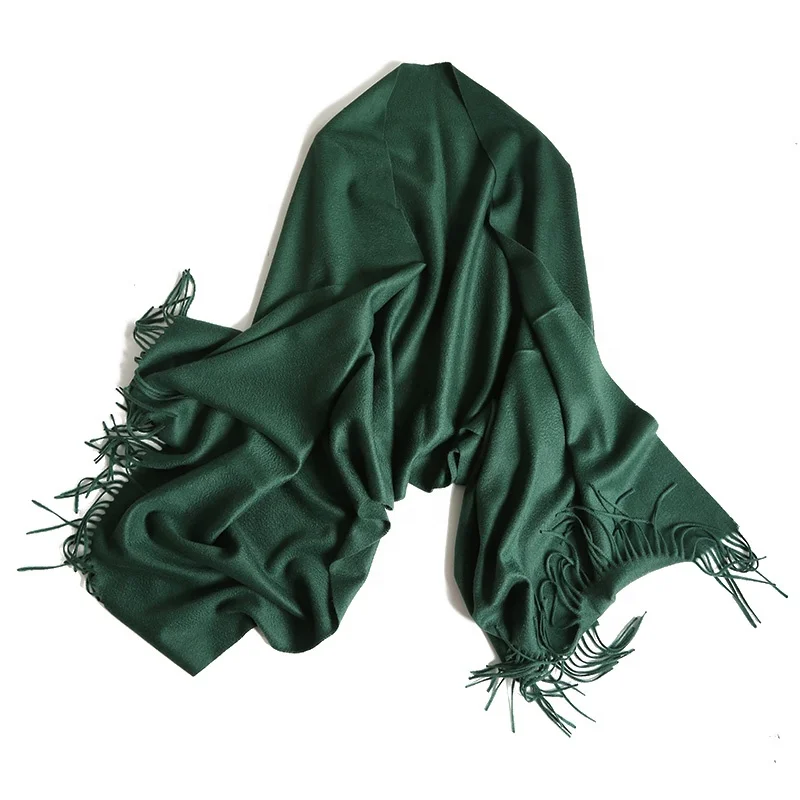 High Quality Twill Weave Custom Knitted Winter Scarfs For Women Stylish 	 pashmina wool scarf