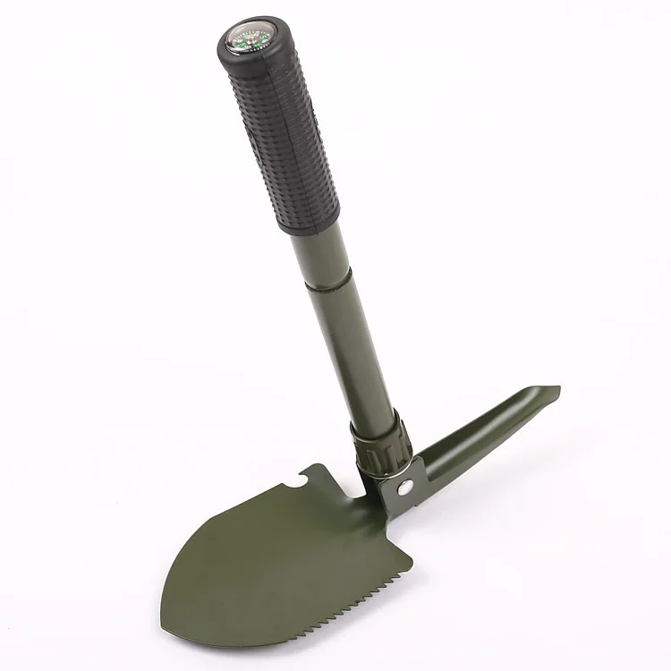 SP27660 Camping Gardening Multitool Metal Foldable Shovel with Hand Spade Pickaxe