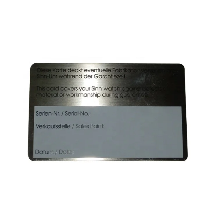 Factory Price Hot selling Sublimation Name Blank Stainless Steel Metal Business Cards
