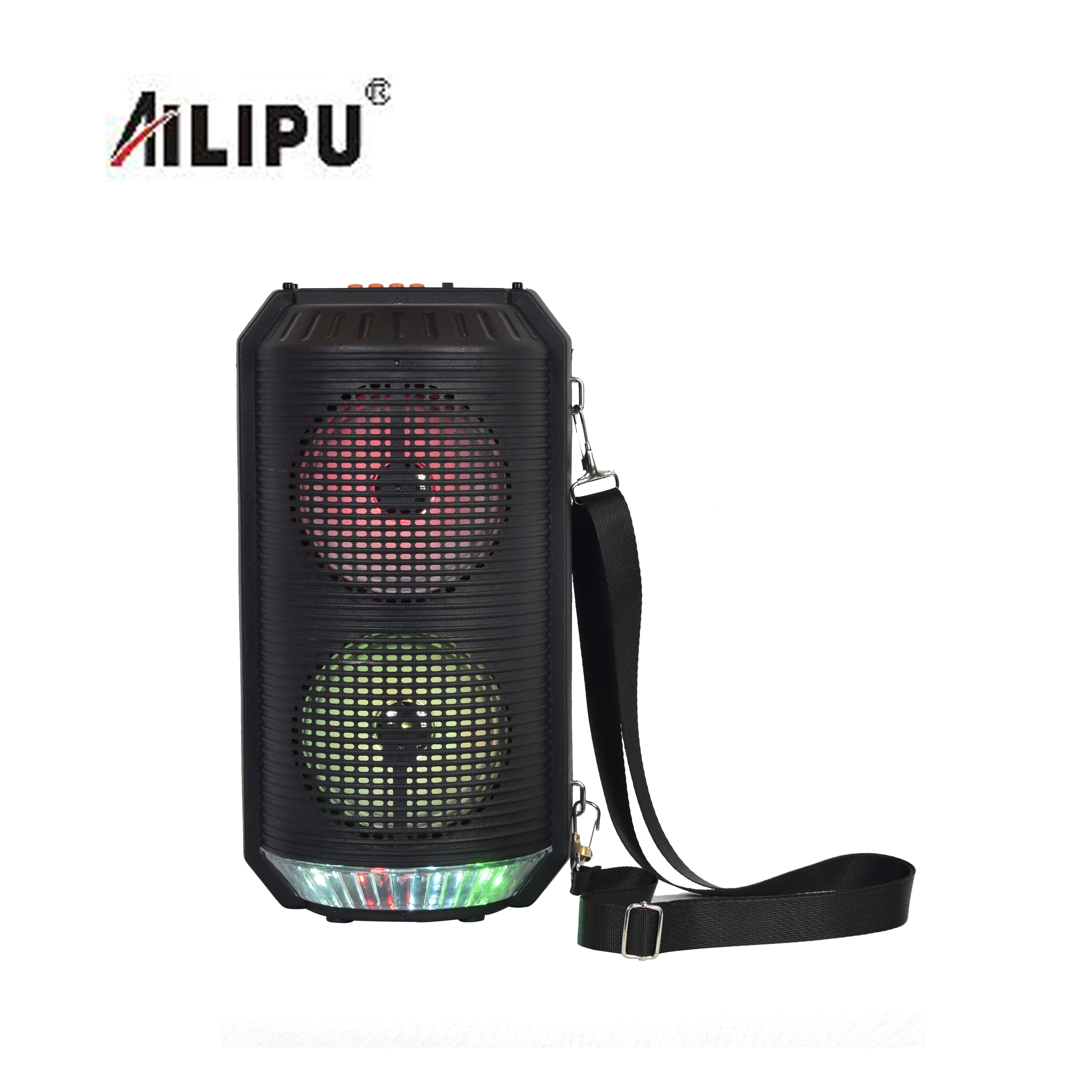2022 private mold  double 4 inch Mini Portable rechargeable outdoor Speaker with dynamic light