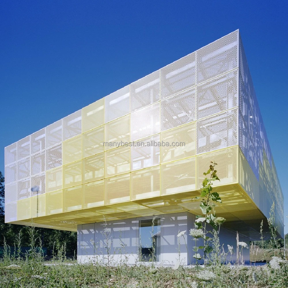 American style exterior facade perforated aluminum plates for exterior facades