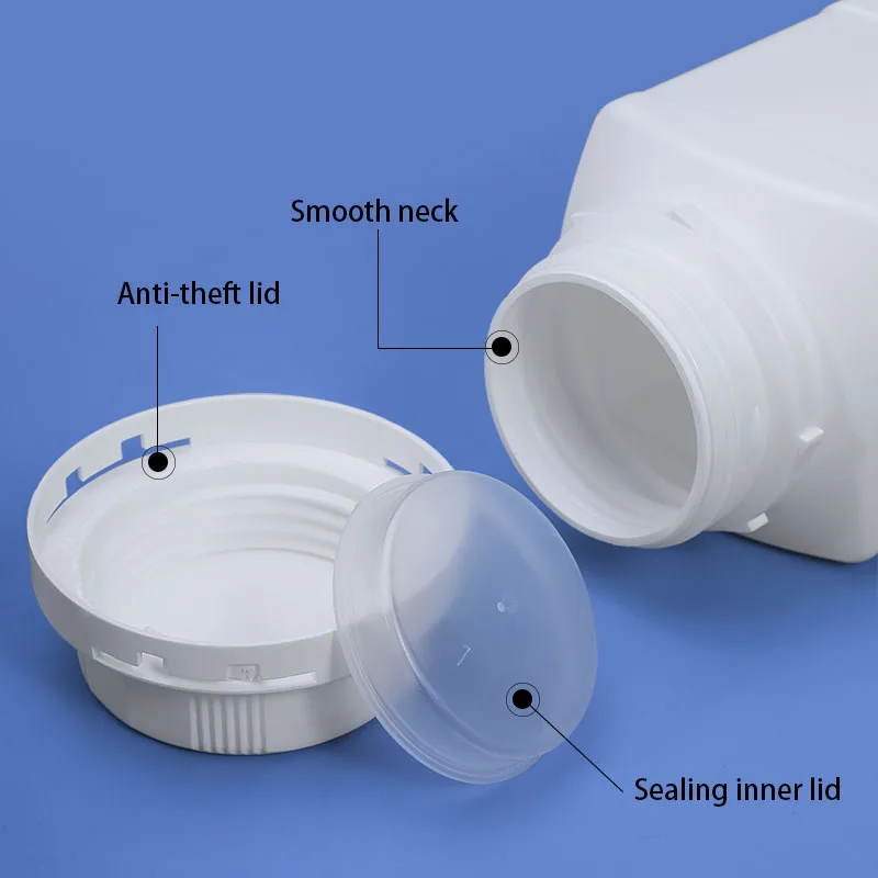 250ml 500ml 1000ml Wide-mouth chemical solid reagent bottle with inner cap