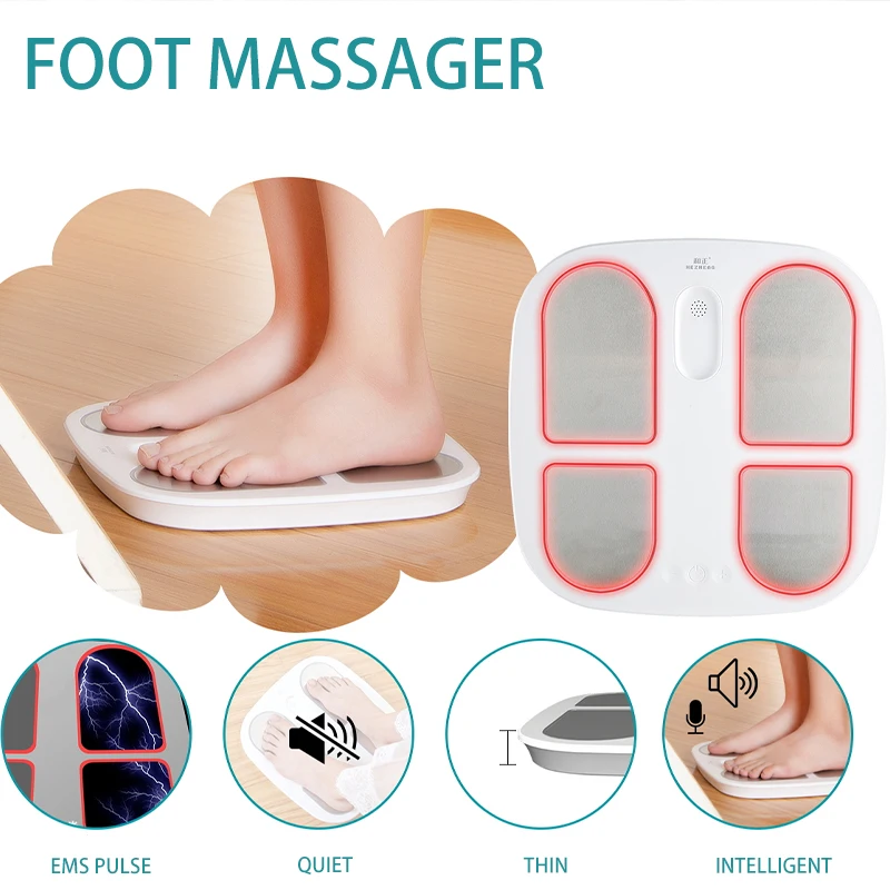 2021 Vibrating Electric EMS Pulse Shiatsu Foot Spa Massager with Remote Control