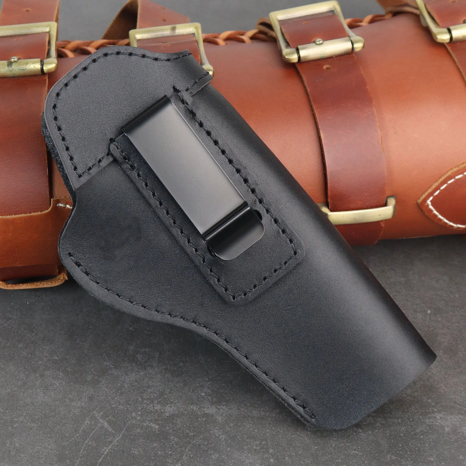 Tactical  IWB Genuine Leather Concealed Carry gun Holster for 1911Gun Holster