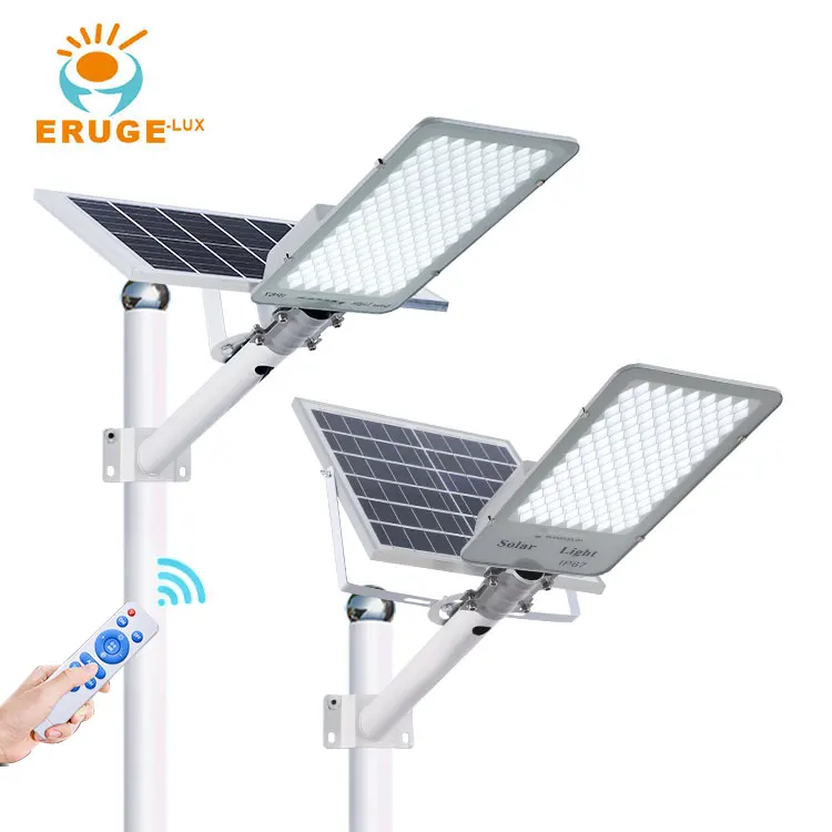High Lumen 300W/500W LED Solar Street Light Remote Control with IP66 Rating CE ROHS Certified