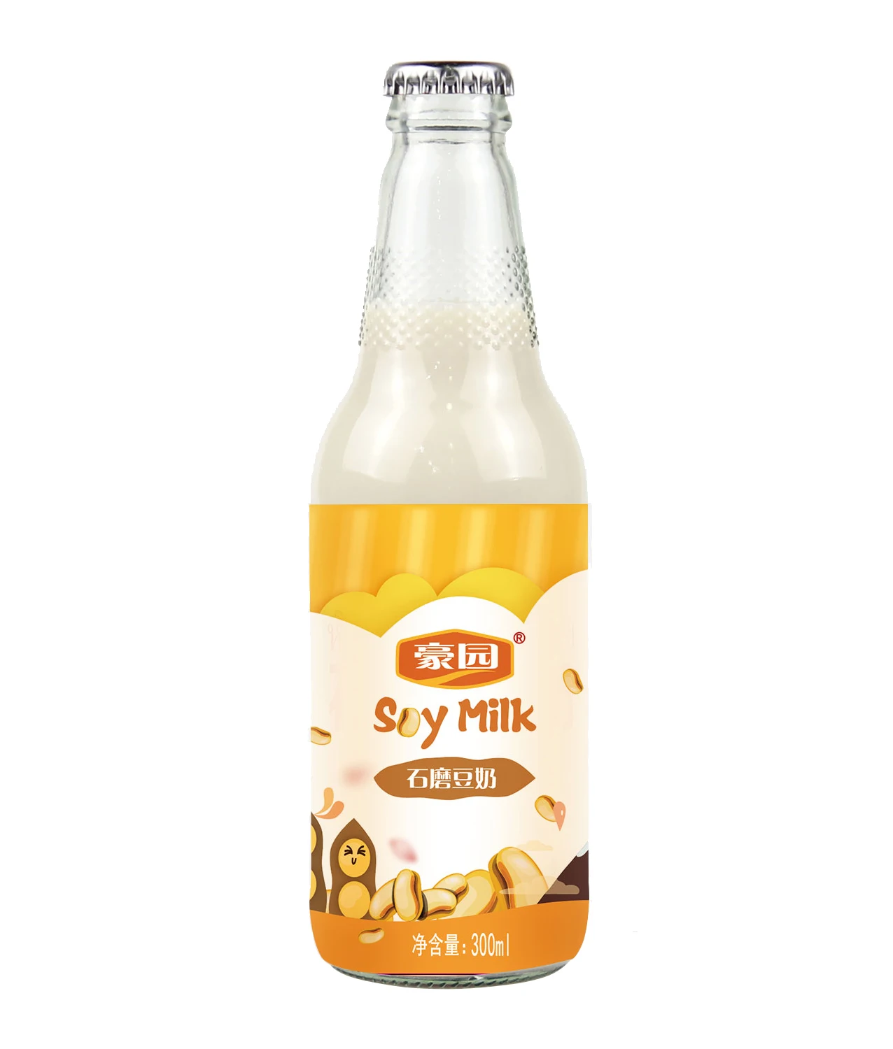Wholesale factory soft drinks 300ml soy milk Custom brands name soy soy milk drink supplier