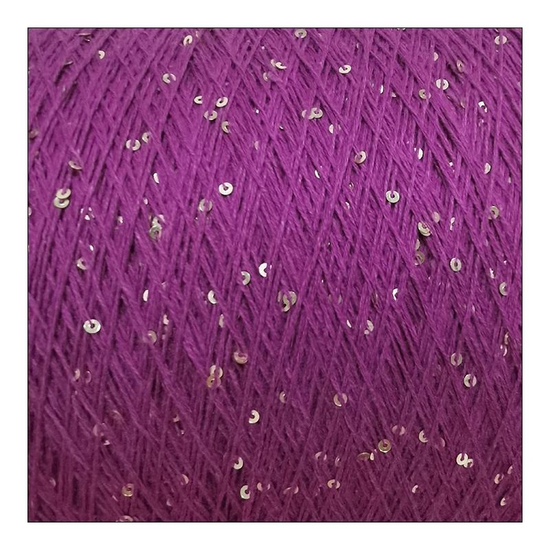 China Factory Wholesale Weaving hand knitting combed cotton colored transparent fancy bead yarn for DIY