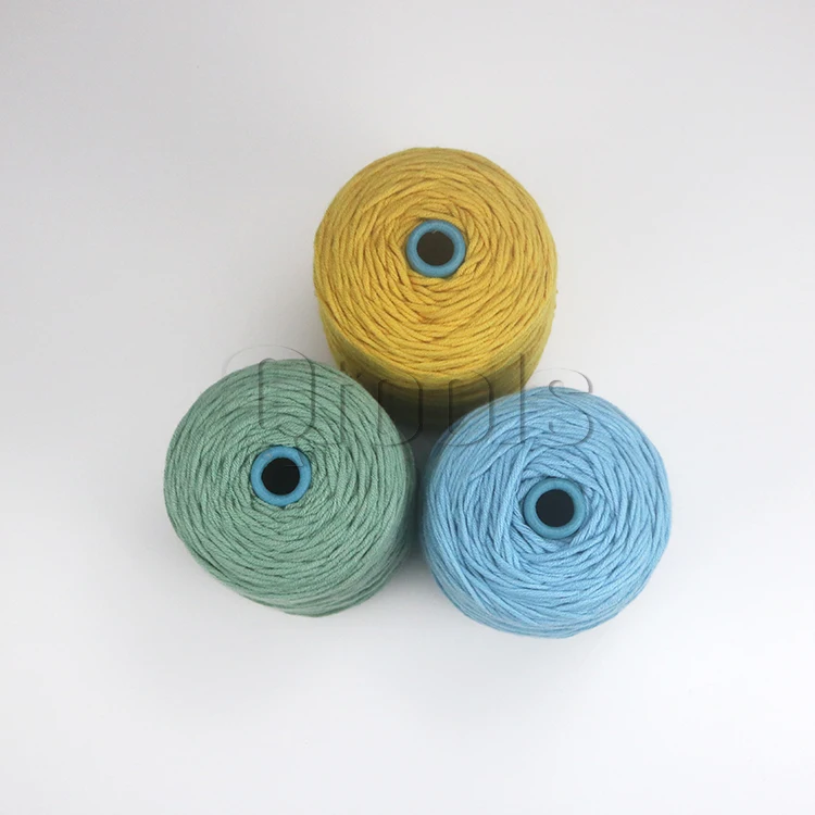 Wholesale 400g/600g/800g/1kg Yarn Cone 3mm 8ply Rugs And Carpet Tufting Acrylic Yarn For Tufting Gun