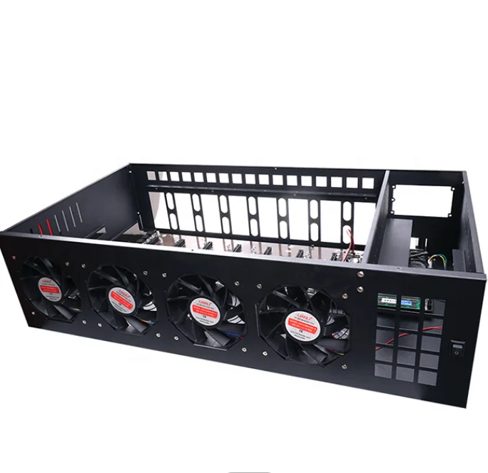 
Lianli 8gpu case mining rig full set with rx 5700 graphics cards eth mining chassis 