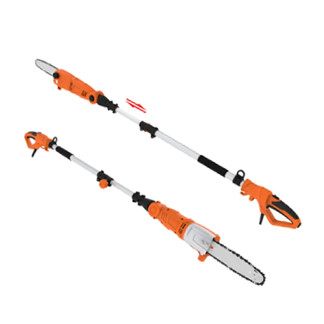750W Pole Chain Saw With SDS function Auto lubricate soft grip handle  electric long pole chainsaw with aluminum telescopic tube