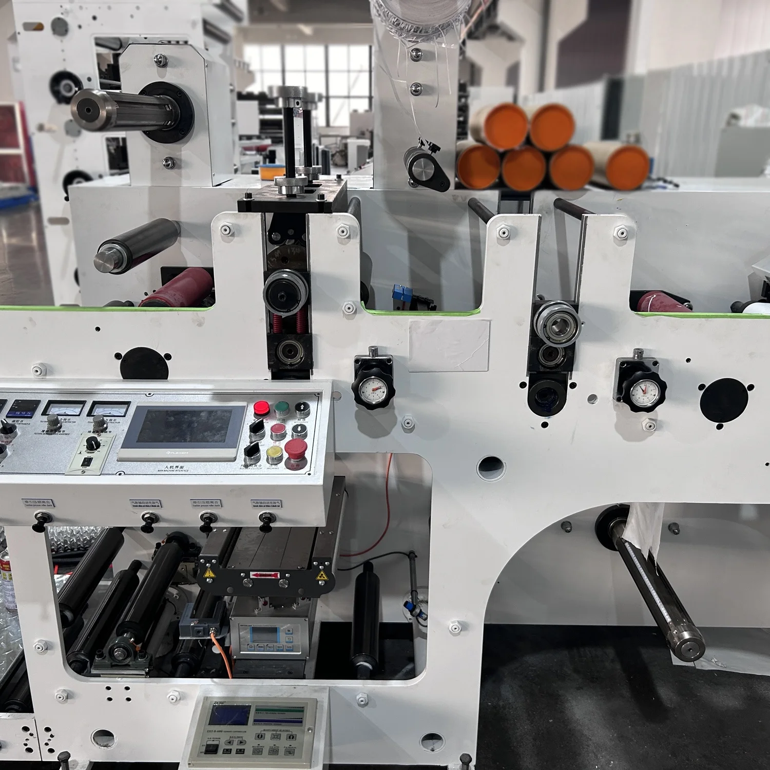 HJRY-320 Three Towers 1+3+5 Color Label Delam Relam Cold Foil Stamping Flexo Printing Machine Die Cutting Flexo Printer Press
