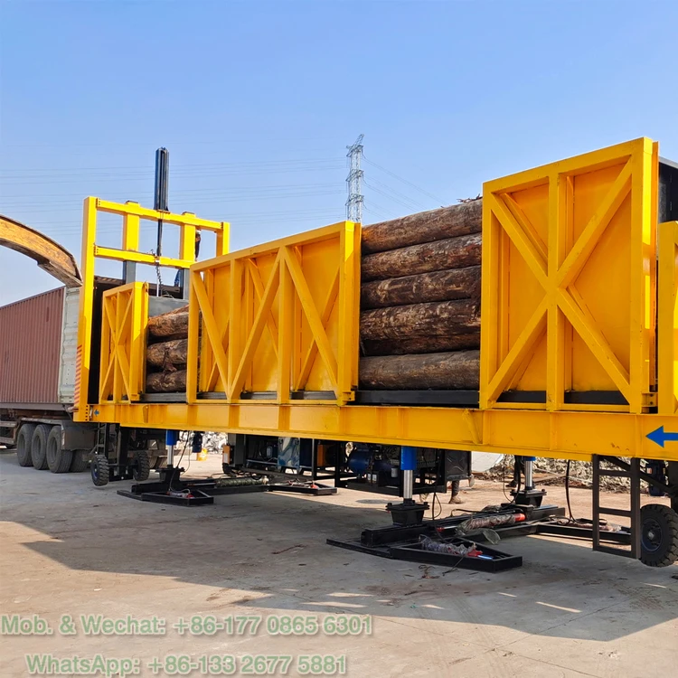 Autometic container loading equipment system loading Wood and timber in one shot to get the high loading efficiency