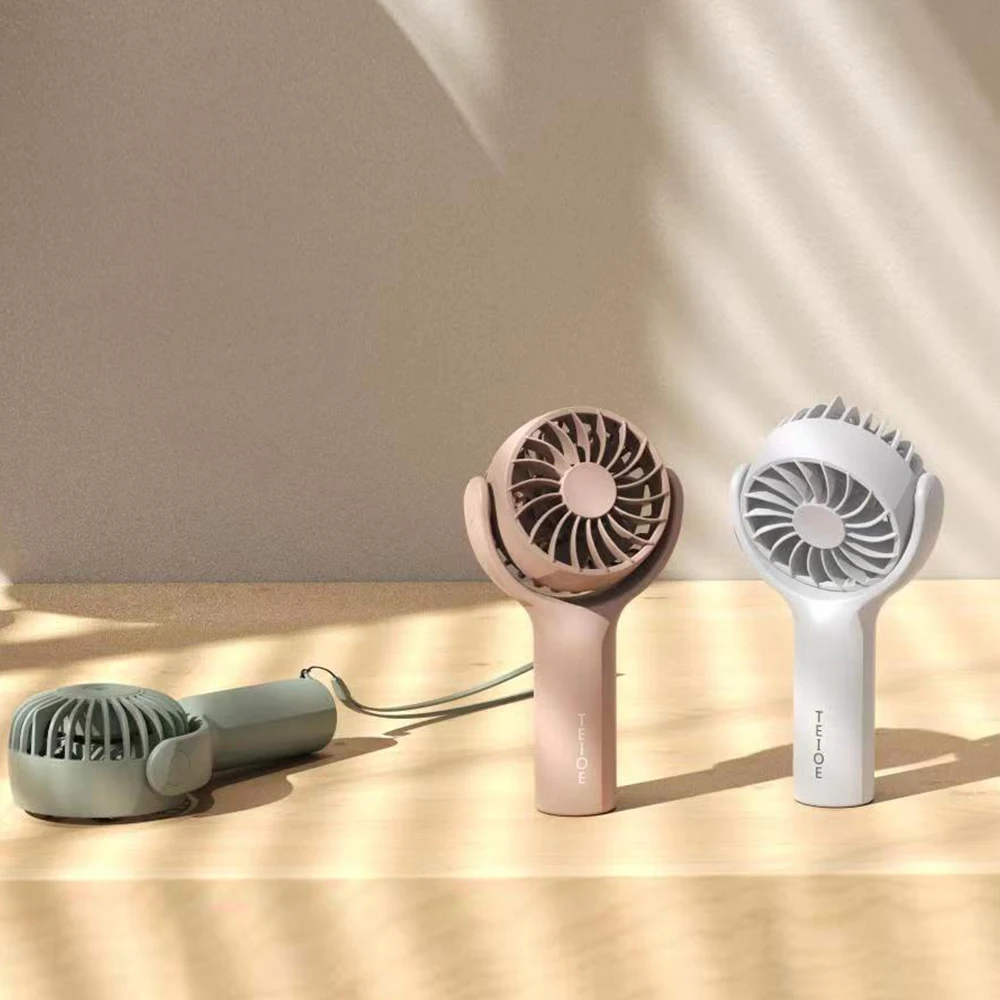 2023 New rechargeable USB portable summer air cooling fan personal table pocket mini rotatable handheld mini fan