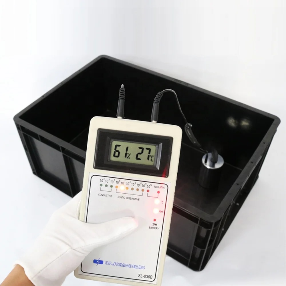 QXR Q-EU4622 600*400*230mm European standard anti static black ESD EU transit case box