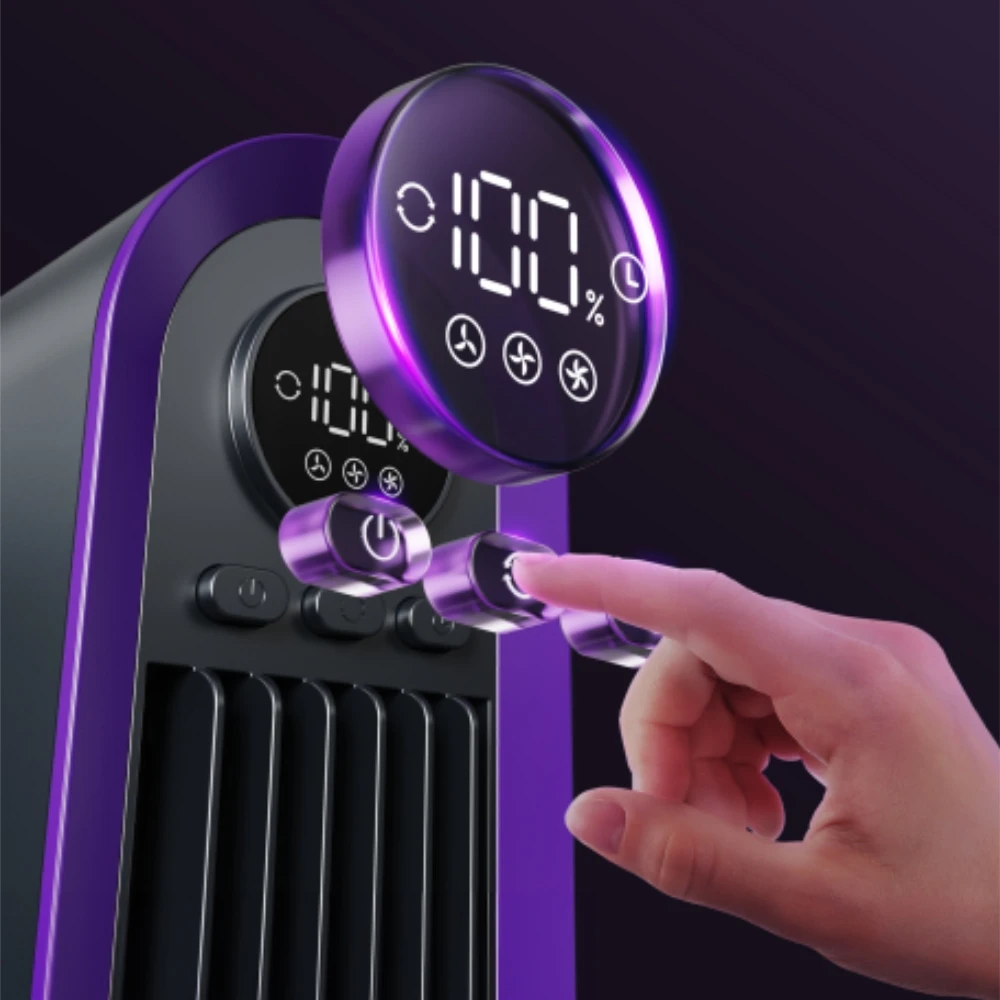 New Three Speed Wind Oscillating Bladeless Tower Table Portable Rechargeable Fan Standing Tower Fan Parts Tower & Pedestal Fans