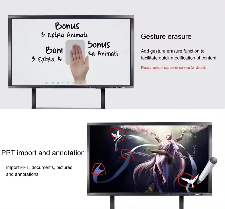 2024 Education Equipment Teaching All-in-one Smart Whiteboard Electronic Teaching Board meeting and school smart Blackboard