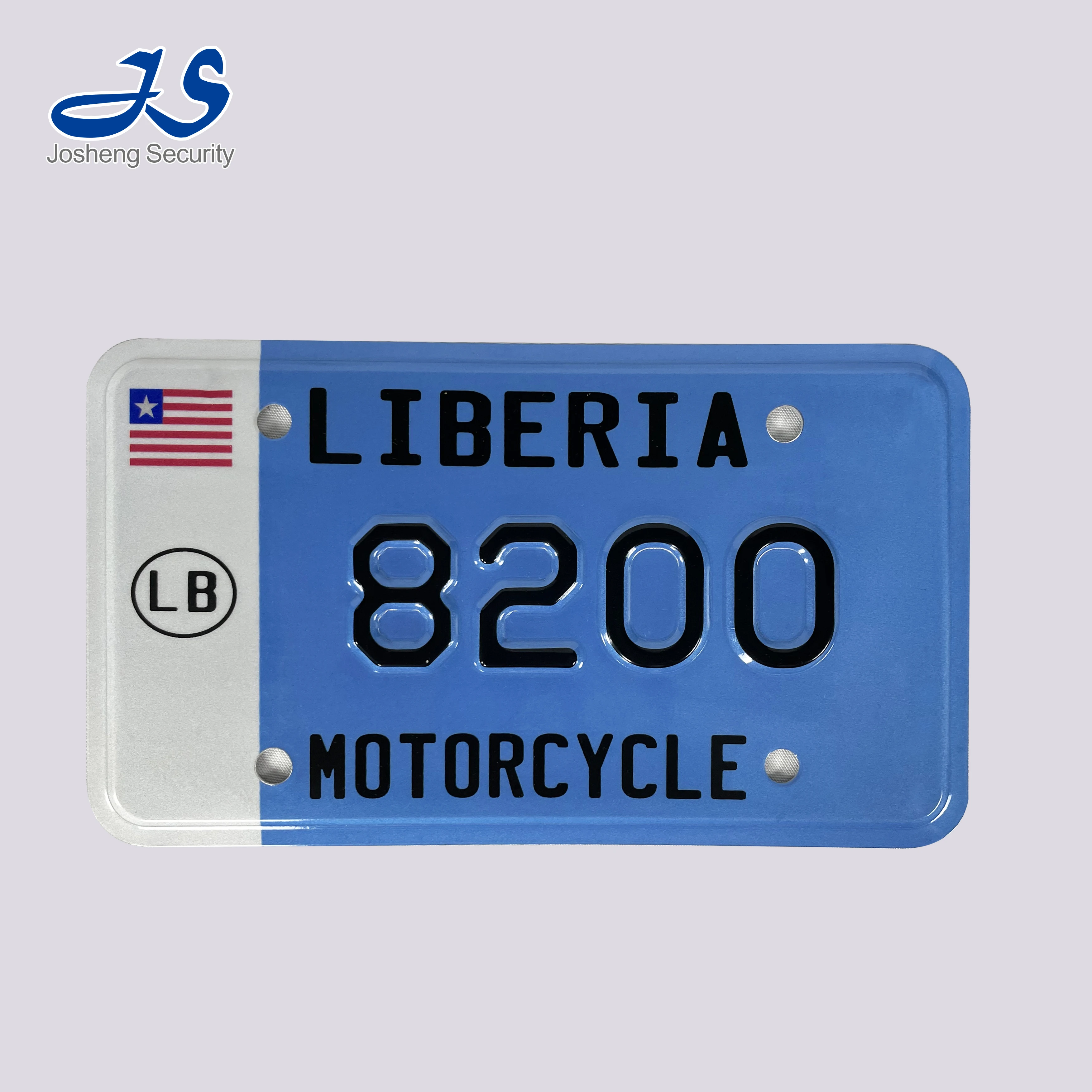 Liberia Motorcycle plate with high security, High Quality Embossed car plates, custom colorful license plate
