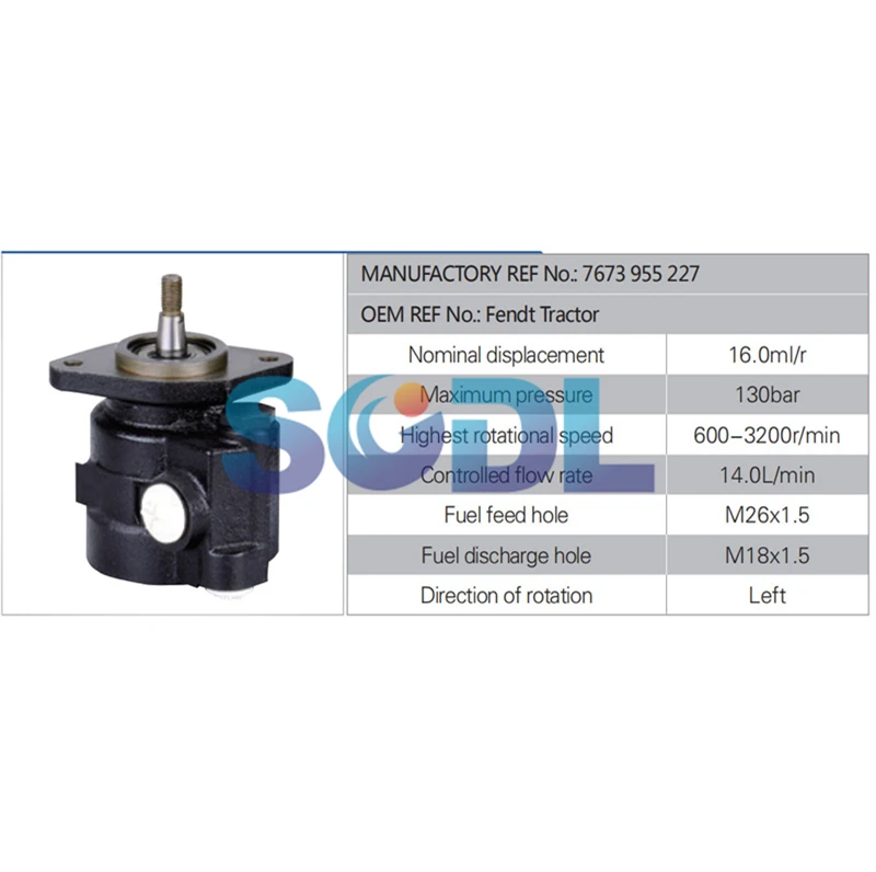 SCDL 7673955227 Fendt Tractor Steering Pump For DAF Truck Spare Parts