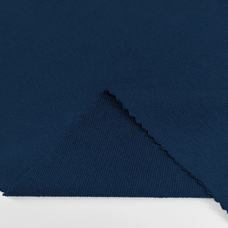 New Style Rayon Material French Terry Fabric , Knitted Solid Polyester Spandex Terry Fabric For Hoodies/