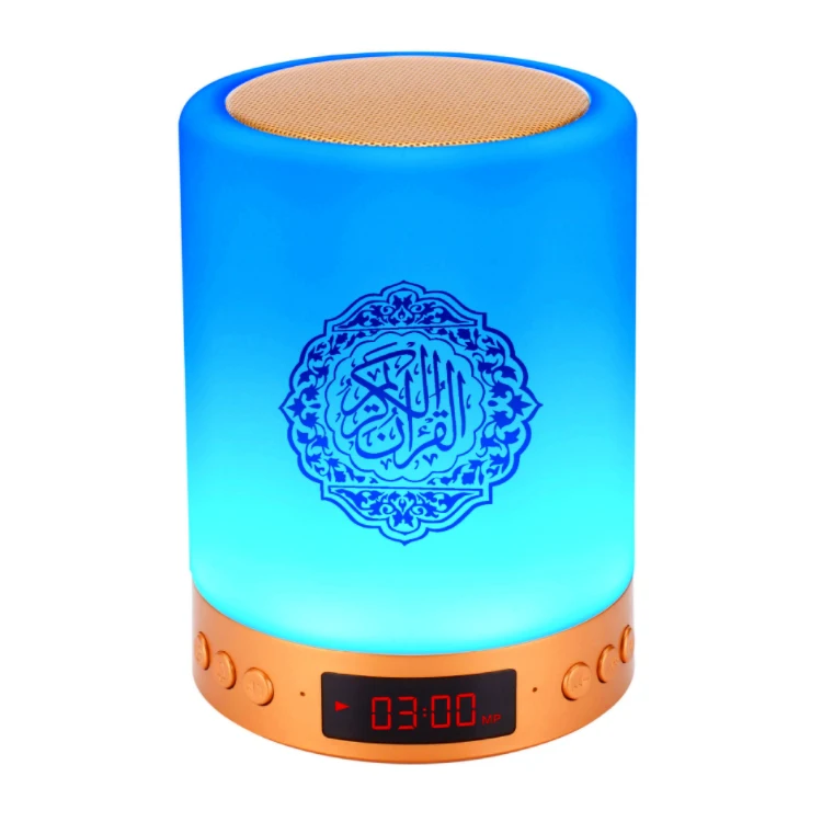 Лидер продаж 2021, лампа исламского Корана, MP3, Бесплатная загрузка, мусульманские светодиодные часы, беспроводной динамик