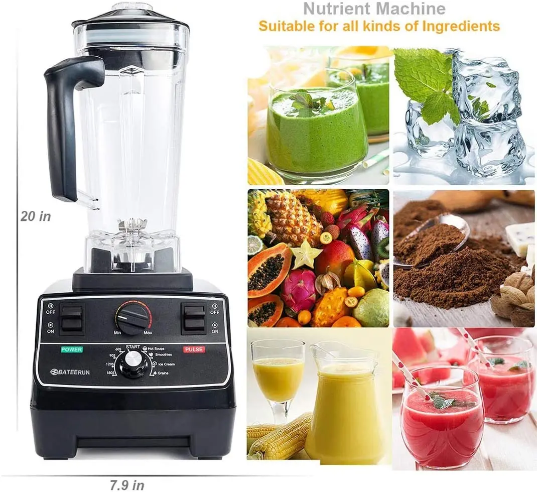 High Power Blender Heavy Duty Commercial Ice Crusher Juice Industrial Silent Juicer Blender Machine Food Mixers