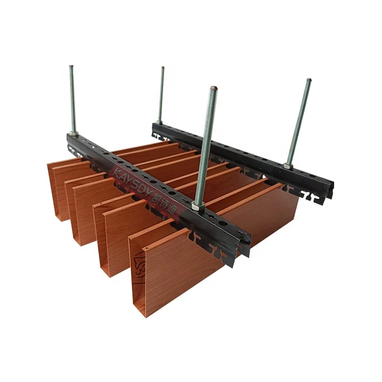 Low Price Aluminum Wooden Grain Linear Baffle Ceiling Decorative Metal Strip Aluminum Ceiling