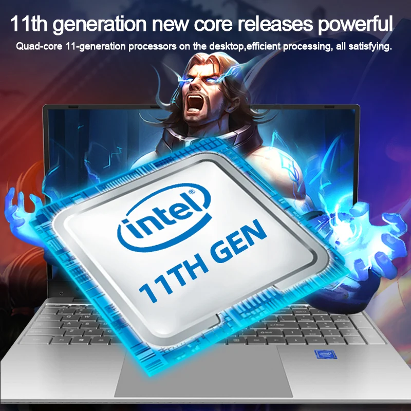 China Intel Celeron J4125 HD 15.6 inch Silver color DDR4 12G 256G SSD Student Office laptop in stock