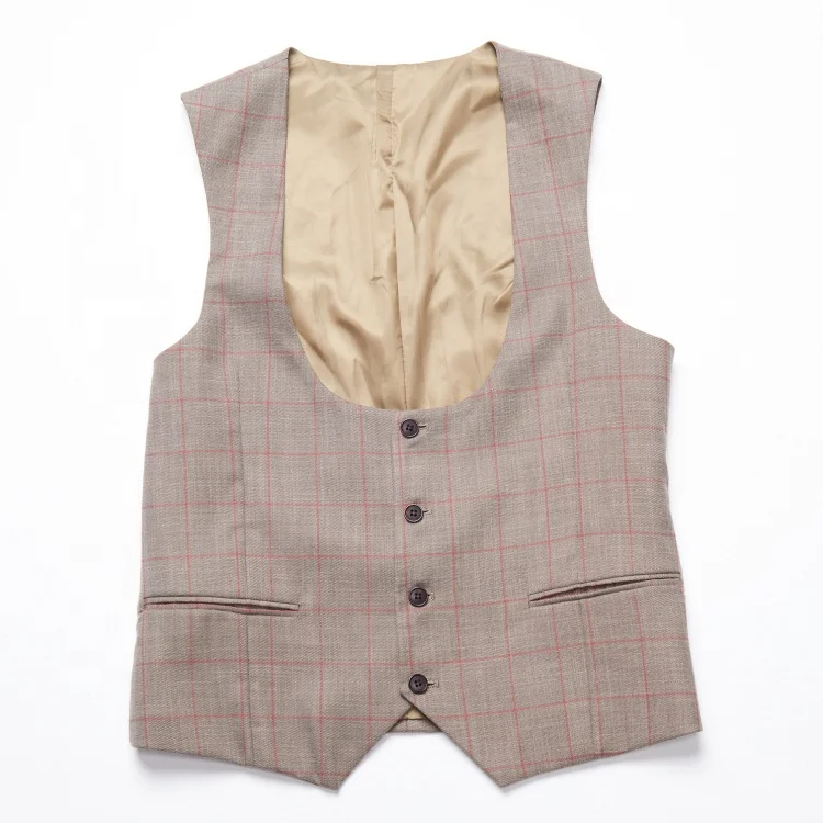 Italian men suit standard three piece business suit Jacket and trousers and vest