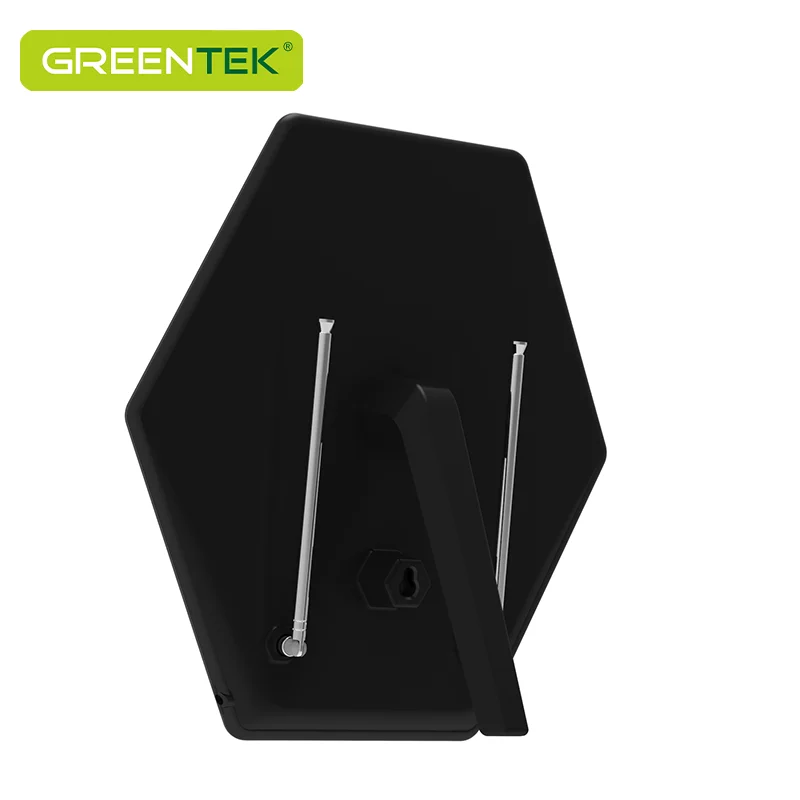 GREENTEK Black Indoor Signal Boost TV Antenna Perfect Home Decor Long Range Digital 4K 1080P VHF UHF HDTV Antenna with Amplifier