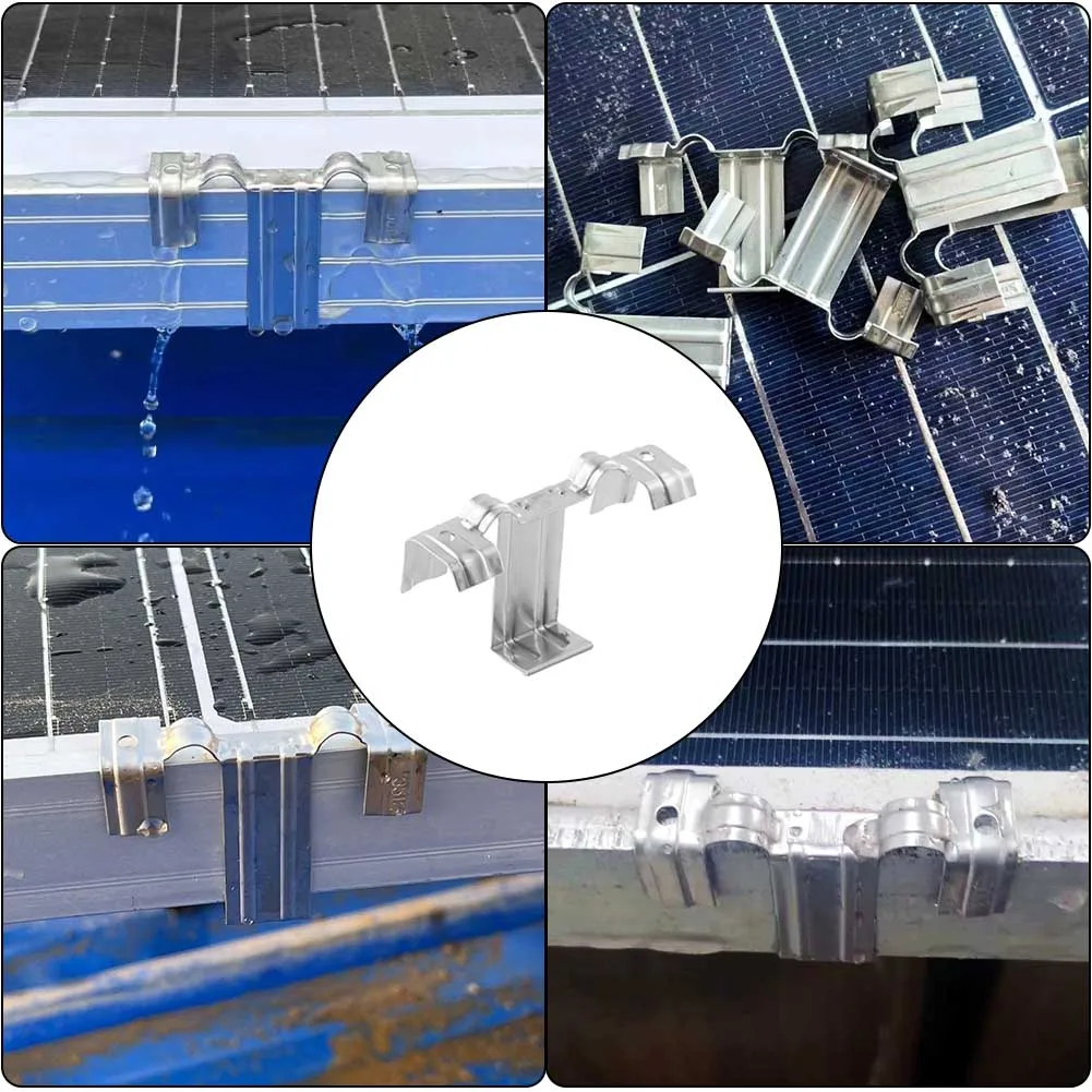 UISOLAR Factory 30mm 35mm 40mm Pv Modules Cleaning Clips Solar Panel Water Drainage Clips Water Drain for solar panel mounting