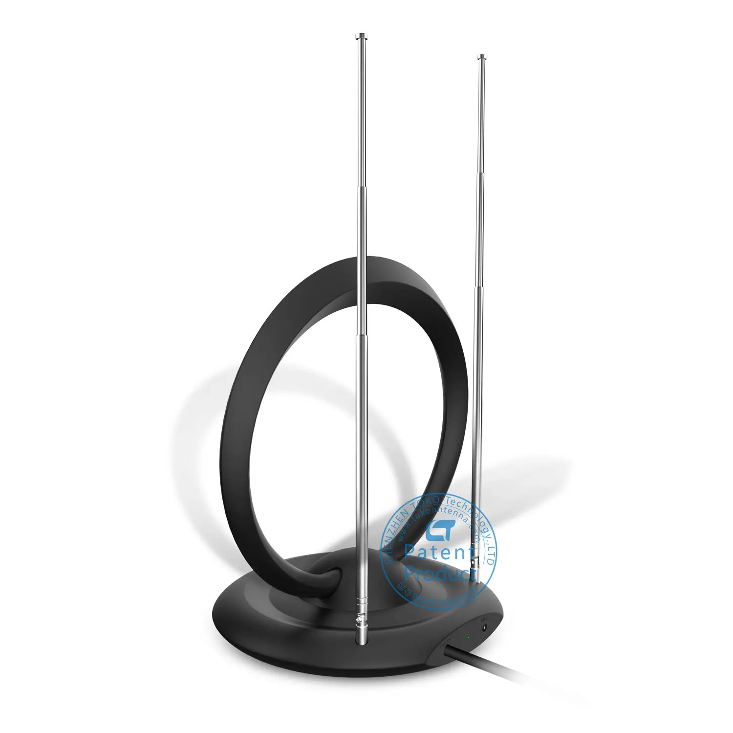 
Hot sell indoor high gain uhf vhf tv antenna amplified 360 degree rotation HD digital tv antenna 