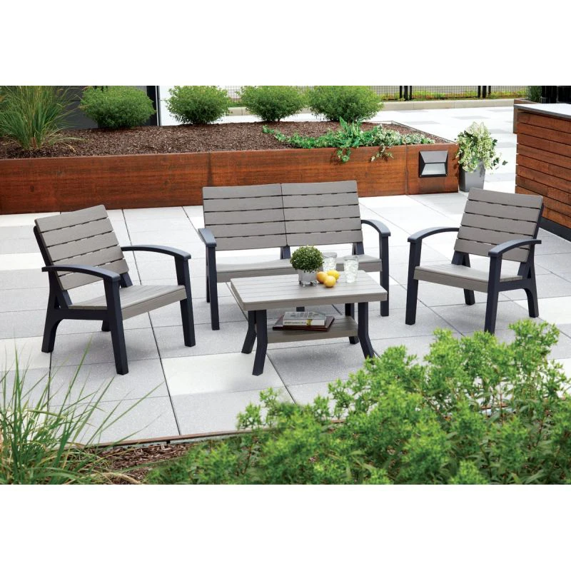 Luxury Modern High Quality Pp Waterproof Patio Dining Sofa Garden Sets Outdoor Furniture For Restaurant