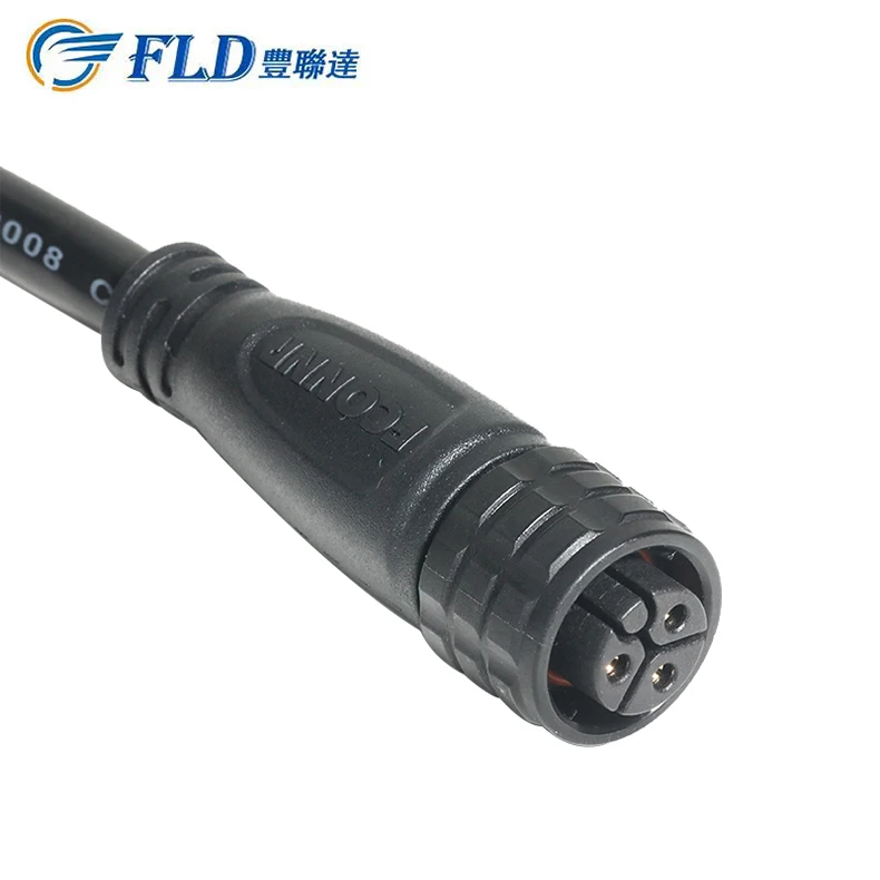 FCONNR IP67 Pull Self-locking 3 Core Power Cable For LED Display