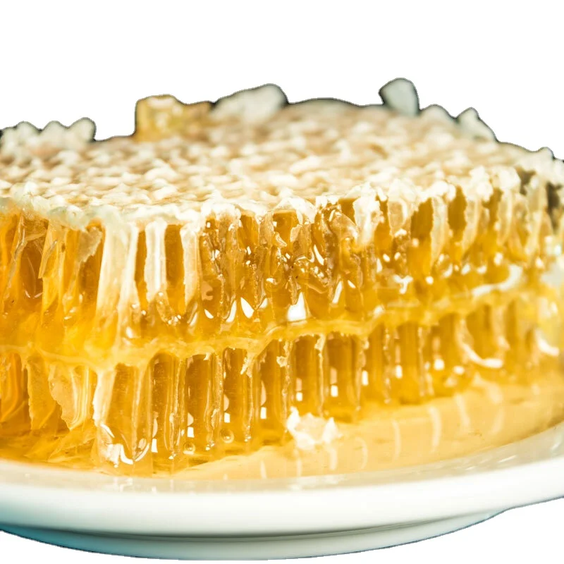 Natural healthy honeycomb honey is sweet and delicious like cake at a low price