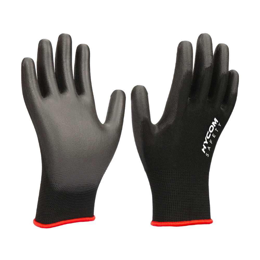 HYCOM P13P PU Cut Resistant Gloves Anti Cut Resistant CE Certified PU Safety Glove PU Coated Anti-cut Gloves