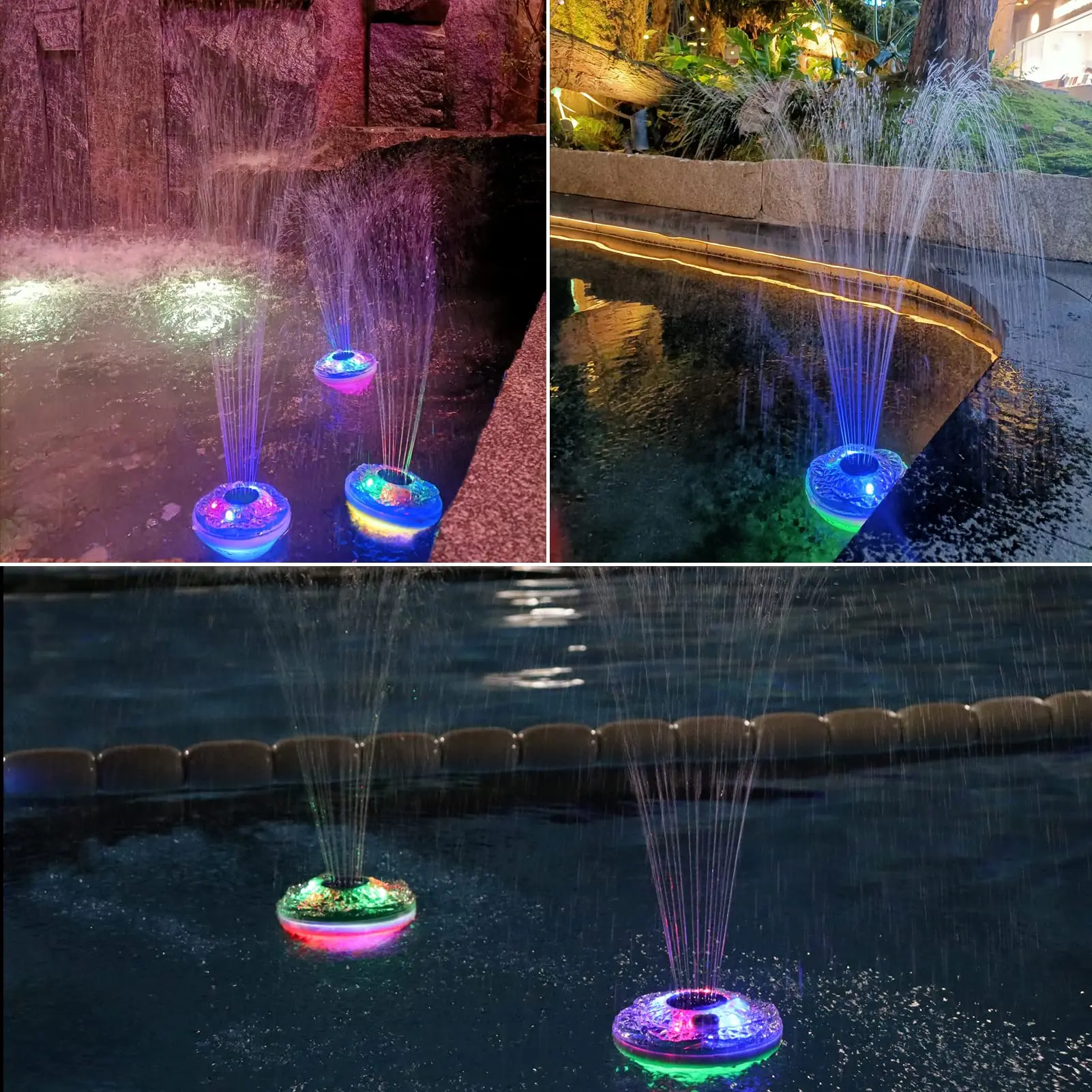 IP68 Waterproof Colorful Swimming Pool LED Lights Pet Fountain Water Dispenser for Cats and Dogs