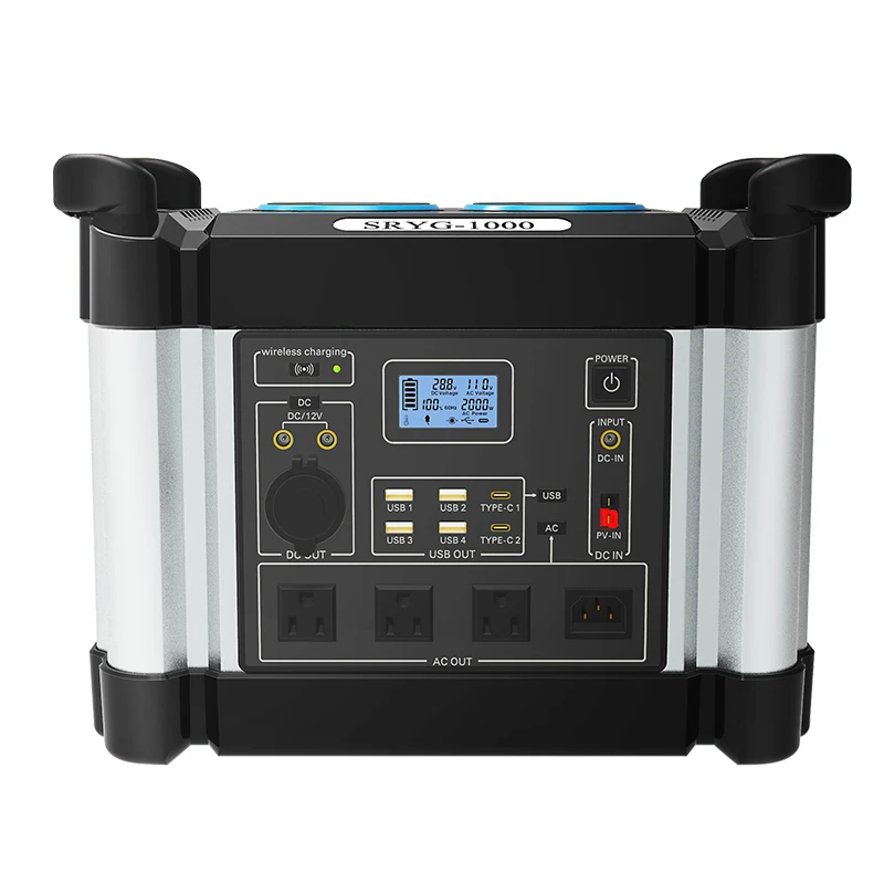 Portable Backup Power Station 2000W Portable Energy Storage Solar Power Generator for Camping
