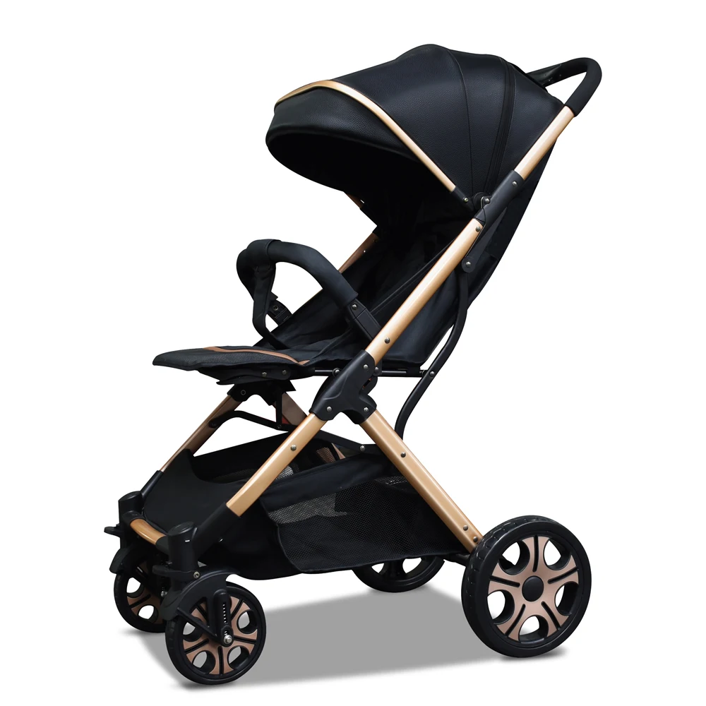 2021 China Cost effective New Leather Baby Strollers Pushchair And 2in1 Stroller