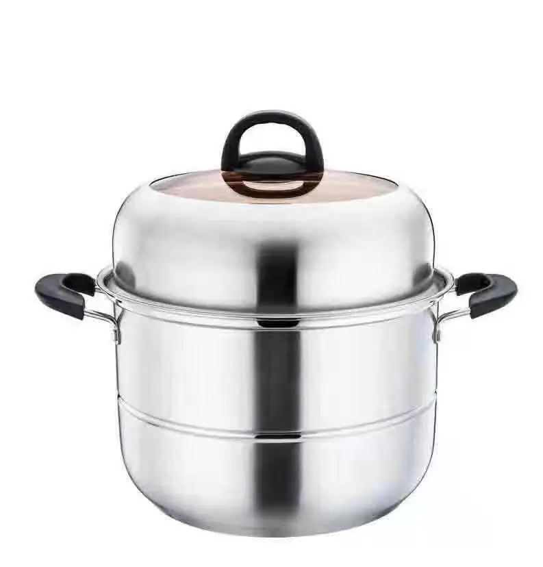 Wholesale High Quality Stainless Steel Cooking Steamer Pot With Visible Lid