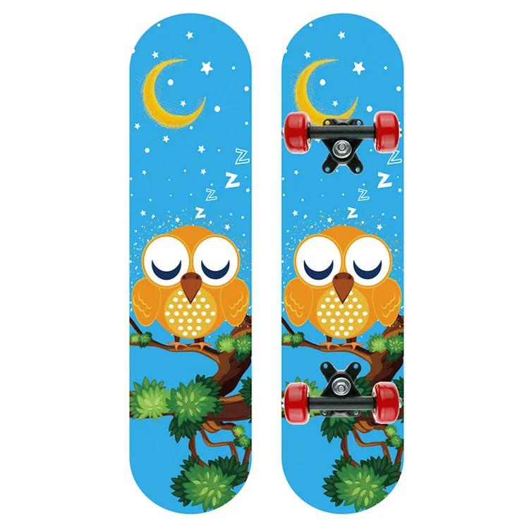 
Multicolor China wood 60cm double kick skateboard for teenager 